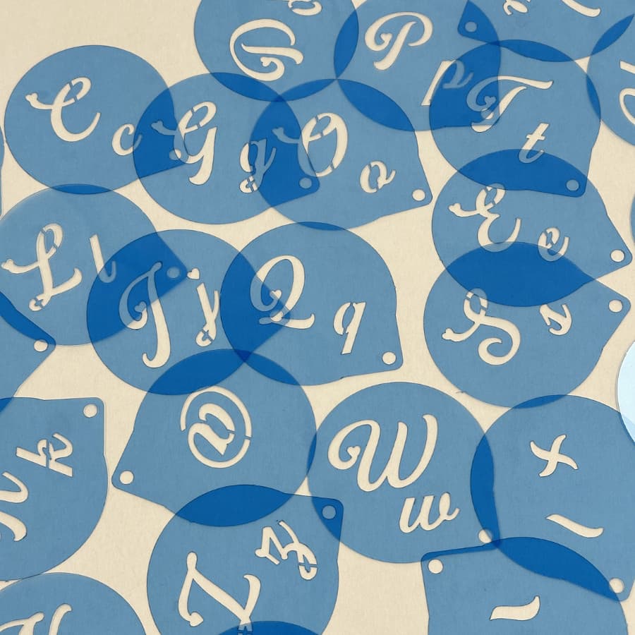 Kit Stencil Lavável e Reutilizável Alfabeto Modelo - A01