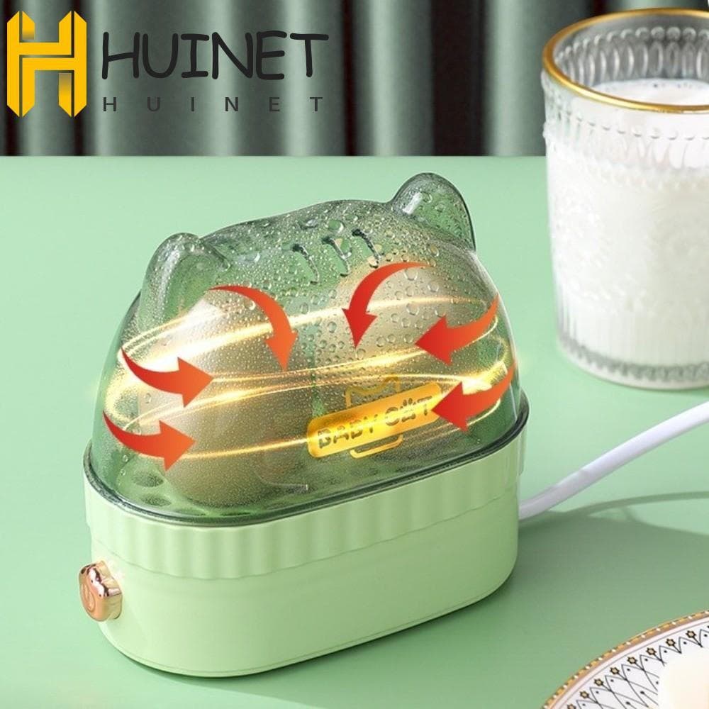 Caldeira Elétrica De Ovos HUINET , Fogão Automático Para Gatos , Mini Dormitório Aquecedor Cronometrado 220V