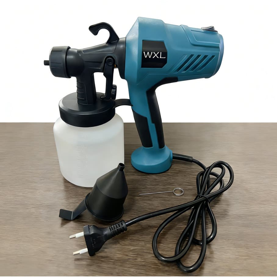 Pulverizador de Tinta Elétrico 450W | Pistola de Pintura com Bico de Metal e Compressor