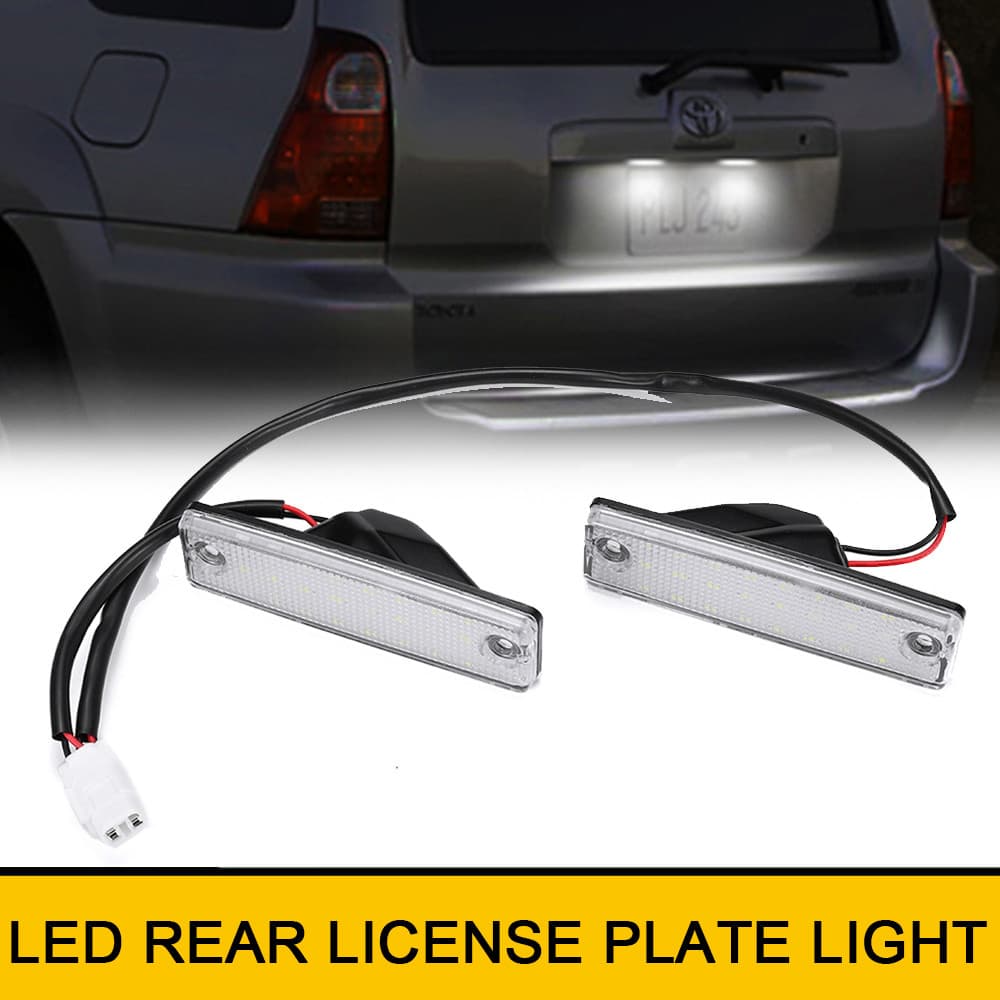 6000K Branco LED Cauda Lâmpadas De Luz Da Placa Licença Para Toyota Sienna Previa Regius LiteAce Land Cruiser Prado J150