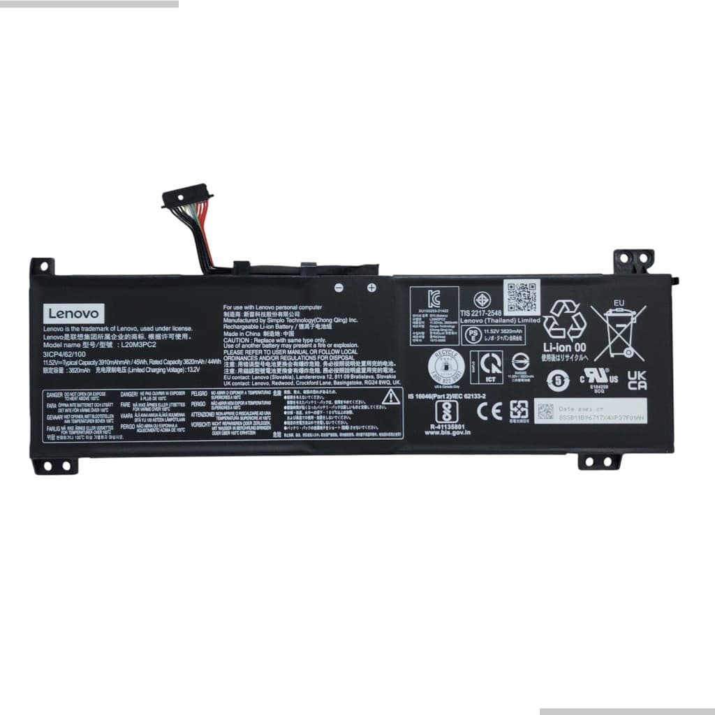 Bateria Original Notebook Ideapad Gaming 3i 3-15ach6 3-15ihu Preto