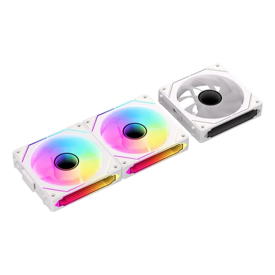 TEUCER Prism 4 MAX Modular farARGB PC Fan Kit 3 em 1 RGB Ventilador de prisma sem fio compatível com radiador de resfria