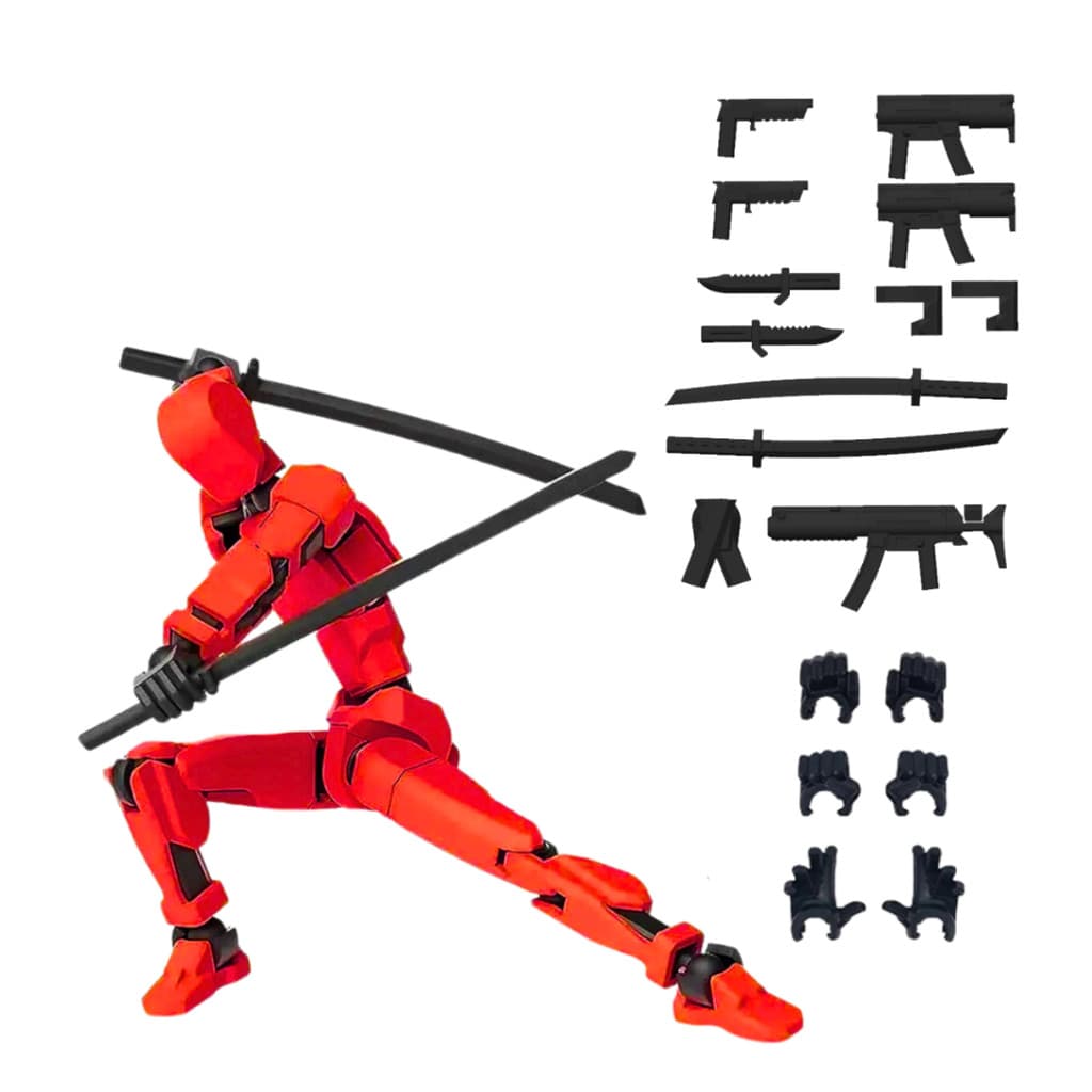 Dummy, Boneco Articulado 3d, Para Montagem, Com Armas, Varias Cores