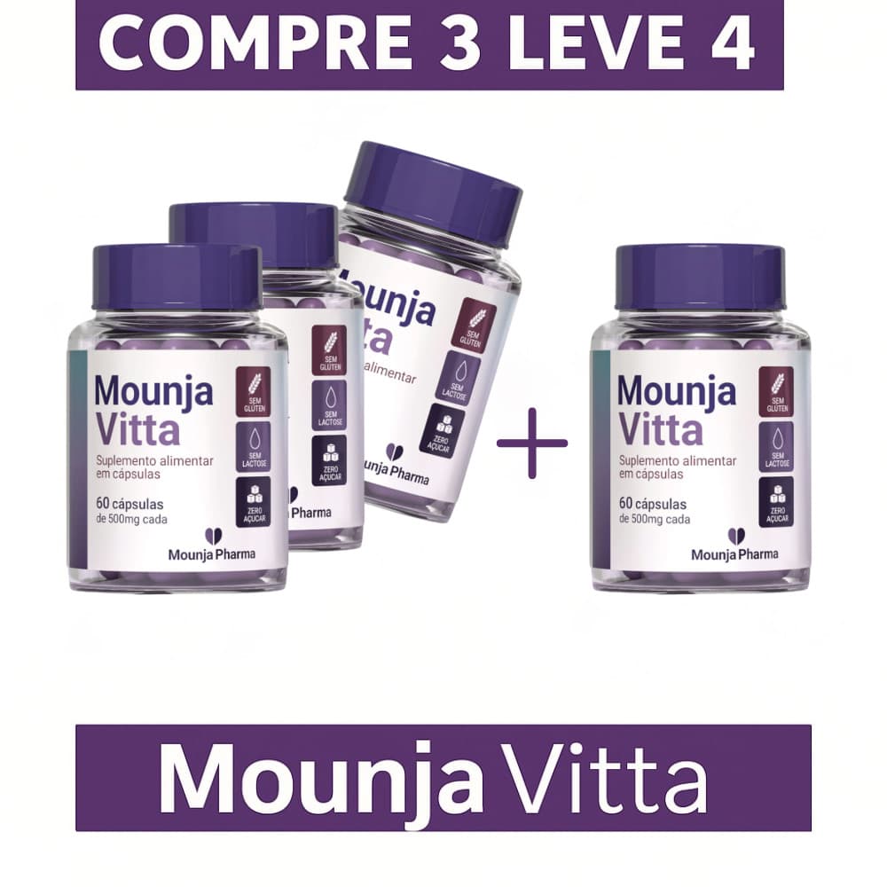LIMITADO Compre 3 Leve 4 - Psyllium + Quitosana + Spirulina - 500mg