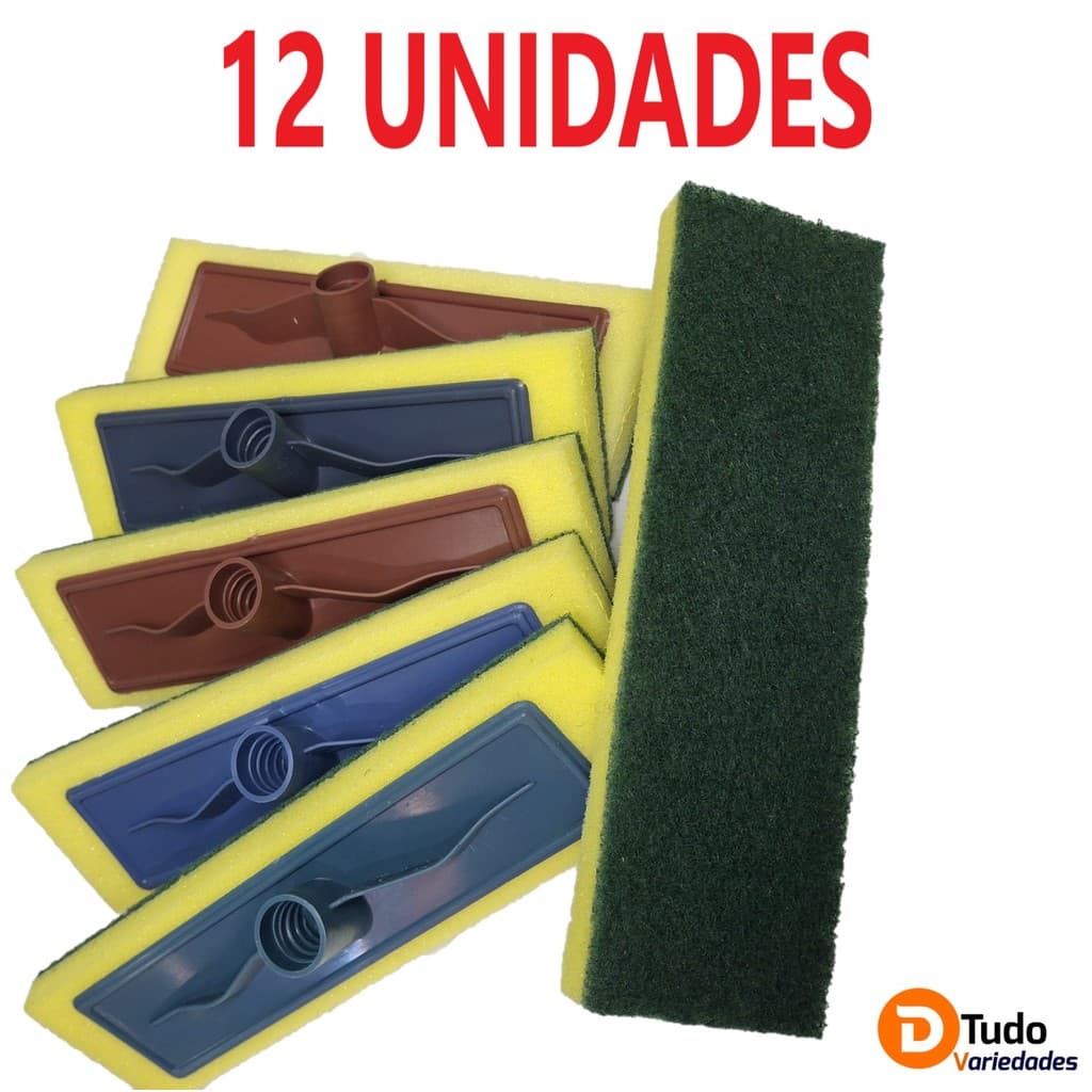 SUPER KIT 12 Unidades De Lava Azulejo Rodo Abrasivo Praticidade Para o Seu Lar!