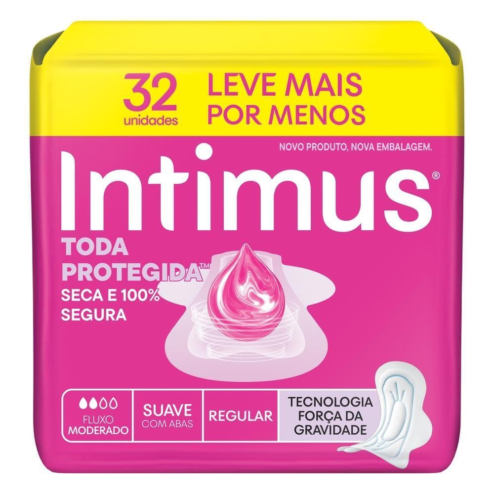 Absorvente Intimus Tripla Proteção Suave Com Abas 32un.