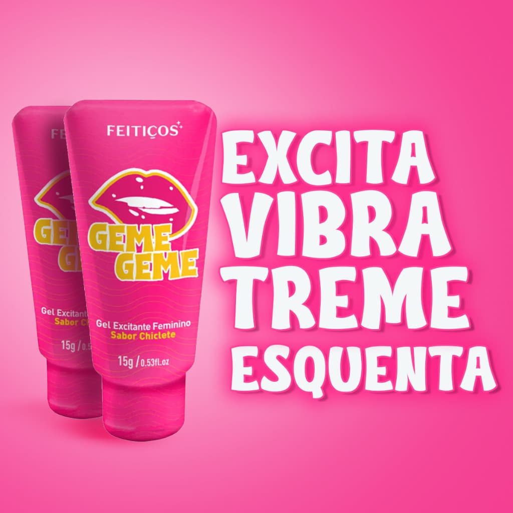 Gel Excitante Feminino Chiclete Geme - Sensações - Vibra- Pulsa - Lubrifica Sex Shop Casal