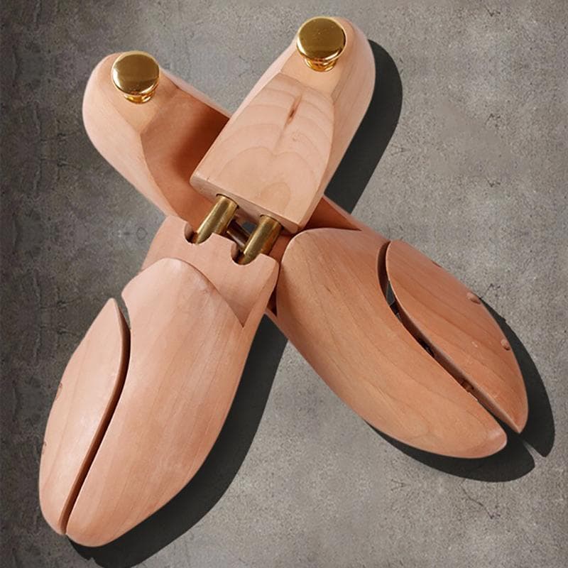 [largeloohg] Árvores De Sapato Masculinas E Femininas Tubo Duplo Ajustável Nova Zelândia De Madeira De Pinho Estilo Árvo