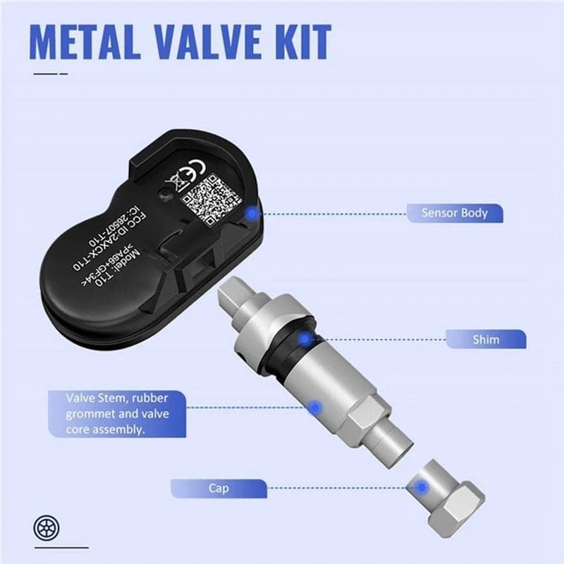 Sensor T10 TPMS 2 Em 1 433Mhz 315MHZ OE Ativar Programação Monitor De Pressão Dos Pneus Ferramentas Reparo Teste Para Fo