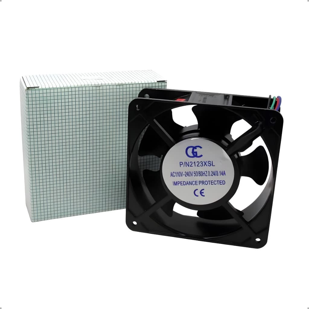 Micro Ventilador Cooler 120x120x38mm Bivolt 110/220V Ventoinha Metal 3000RPM Fan Industrial