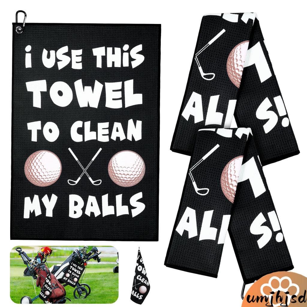3 Pçs Toalha De Golfe Microfibra Waffle Clube Para Limpeza De Bola Portátil Saco SHOPSKC0341