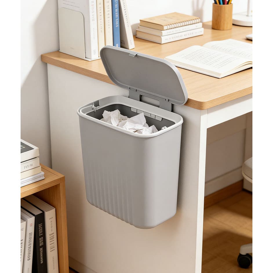 Lixeira Cesto de Lixo 9 Litros Automática Suspensa Banheiro Cozinha Escritório Quarto