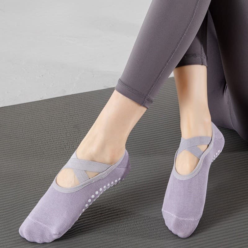 Meias Femininas Antiderrapantes Profissionais Para Ioga – Pilates E Dança Iniciantes , Esportes Fitness No Piso Interno