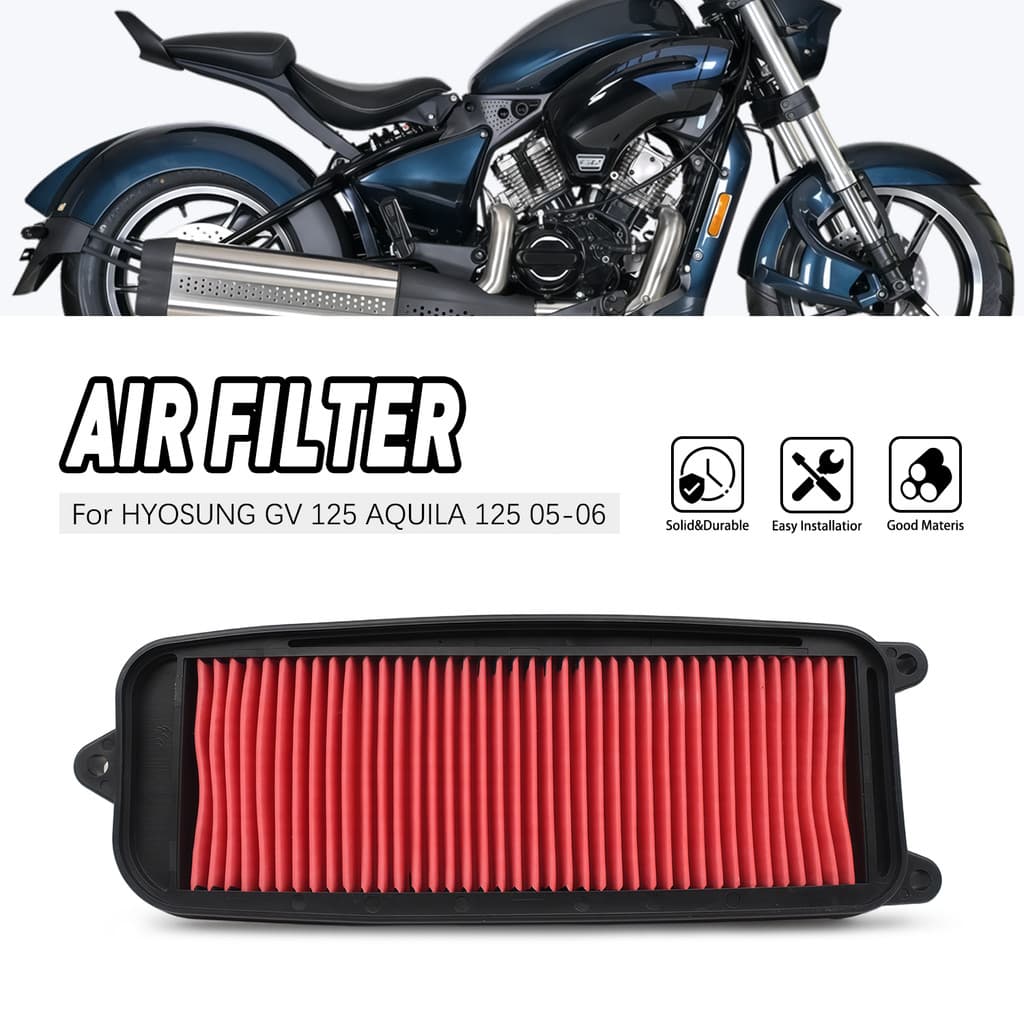 Elemento De Filtro De Ar Para Motocicleta , v 40459 Compatível Com Avc HYOSUNG gv 125 aquila 125 2005 2006