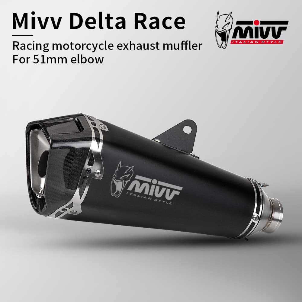 T168 Delta Race Escape 51mm Universal Motocicleta MIVV Silenciador Com DB Killer Para MT07 CBR500R Ninja500 ZX6R RS660