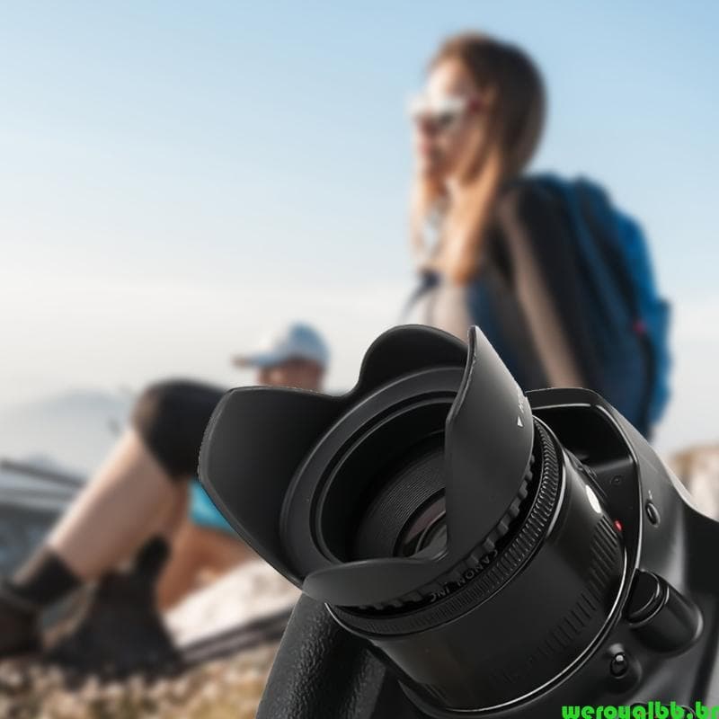 weroyalbb Capa Lente Câmera Bloqueio Luz Solar Para 49-82 Mm Diâmetro Fotografia Profissional E Video