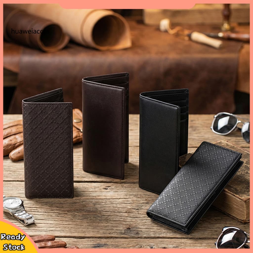 Men Travel Wallet Men's Slim Clutch Large Capacity Bifold Long with Id Window Card Holder Cash Pocket – Perfect Gift f