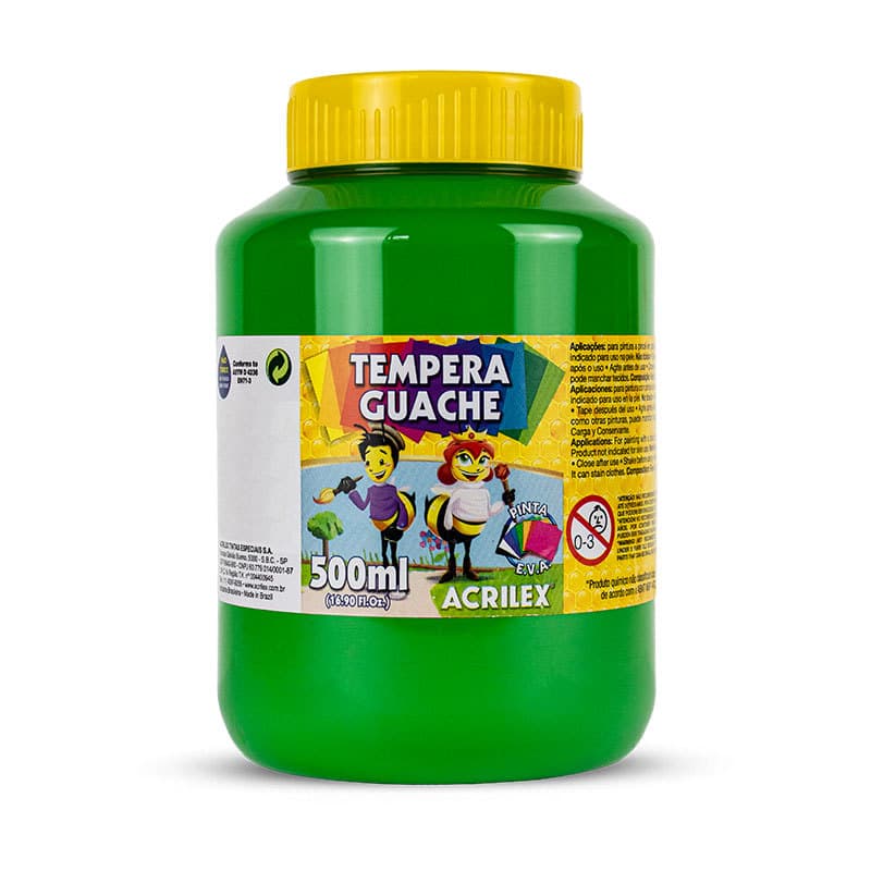 Tinta guache Verde Folha 500ml 510 Acrilex