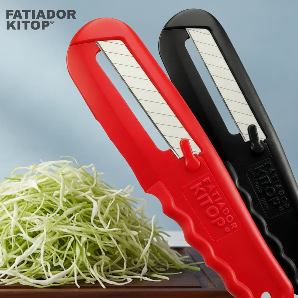 Kit 2 Fatiadores De Legumes Kitop Fatia Corta Legumes Prático