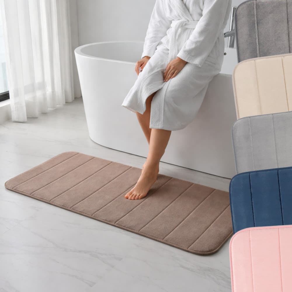 Tapete Foam Passadeira Absorvente 40x110 cm Soft Antiderrapante  Toque Macio Cores Variadas