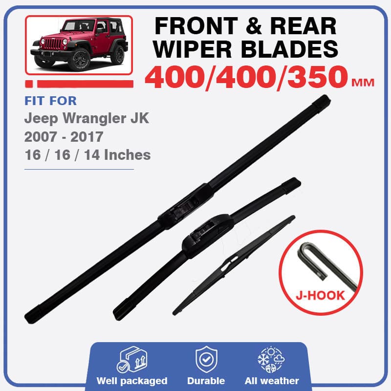 Lâminas De Limpador Dianteiras E Traseiras Para Jeep Wrangler JK 2007-2017 Escovas De Pára-Brisa Acessórios Do Carro 201