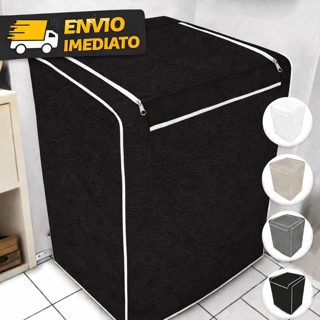 Capa para Máquina de Lavar Impermeável com Zíper – Todos os Tamanhos e Marcas