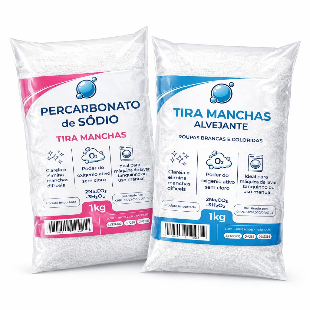 Tira manchas alvejante 1kg + Percarbonato de sódio 1kg