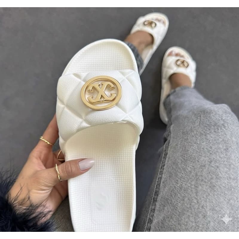 Sandália Slide Feminina Matelassê Nuvem Luxo Confortável Macia L..V