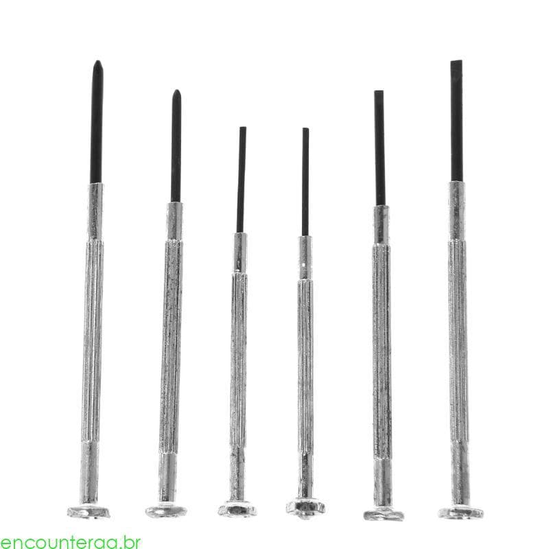 Encontrora 6 Unidades Precisão Multifuncional Conjunto Chave Fenda Pequena Ferramentas Reparo Portátil