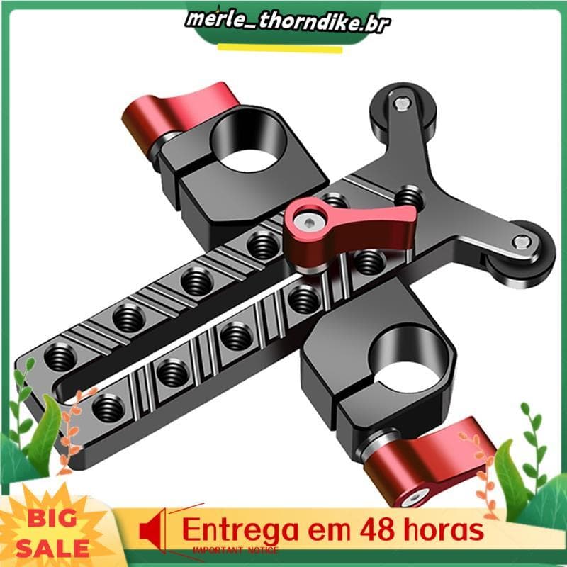 Braçadeira De Tubo De Haste De 15mm , Adaptador De Lente De Câmera , Telefoto , 1/4 Furos , Suporte , Gaiola Sistema De 
