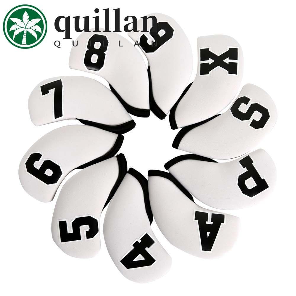 QUILLAN Capa Protetora De Ferro Para Golfe , Equipamento De Treinamento , Acessórios Taco De Com Design Numérico , Conju