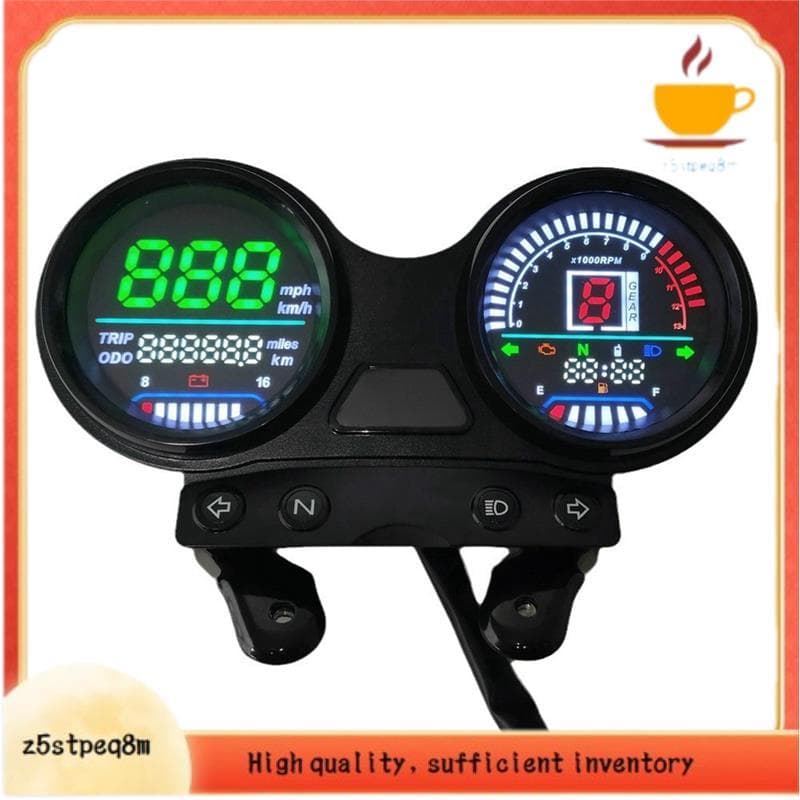Velocímetro Digital LCD Odômetro Para YBR 125 Com Painel Móvel De Carga USB RPM