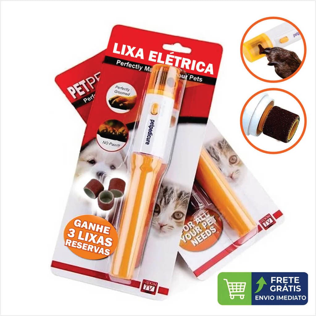 Lixa Elétrica Pet - Lixador Elétrico Cortador de Unha Cachorro Cão Gato Filhote