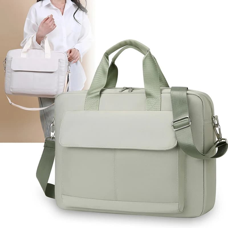 Bolsa De Computador Crossbody De Ombro Único Para Laptops De 15.6 Polegadas , Airbag De Nylon Reforçado , Absorção De Ch