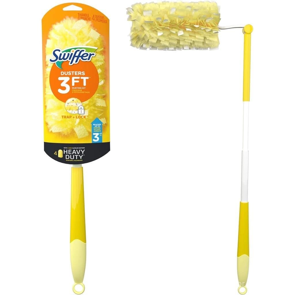Kit Inicial Swiffer Dusters 360 com Cabo Extensível e 4 Refis