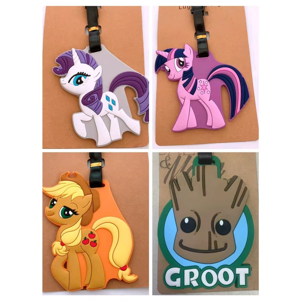 Etiqueta de bagagem fofa indispensável para viagem My Little Pony Unicórnio Rainbow Horse Etiqueta de bagagem FJSI