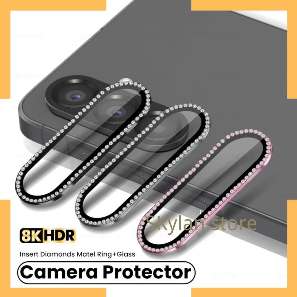 Pelicula diamante de vidro protetor de Lente Cãmera Para Samsung Galaxy A07 A17 A26 A36 A56