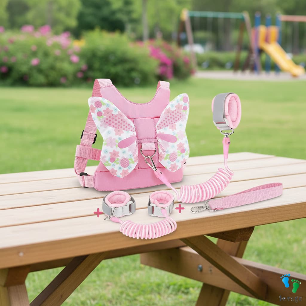 Arnês De Segurança Infantil 3 Em 1 Com Trela Ajustável E Corda De Pulso Para Crianças Evita Perda Lodões