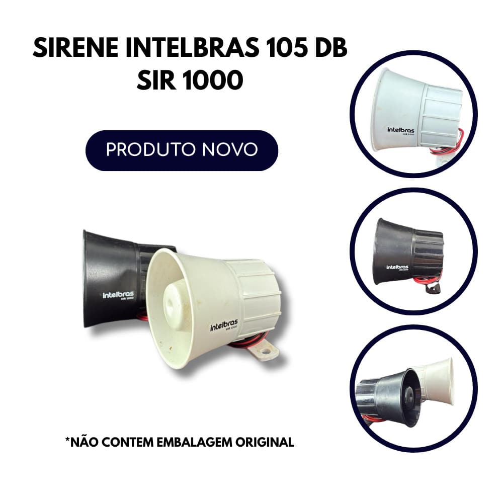 SIRENE INTELBRAS 105 DB SIR 1000