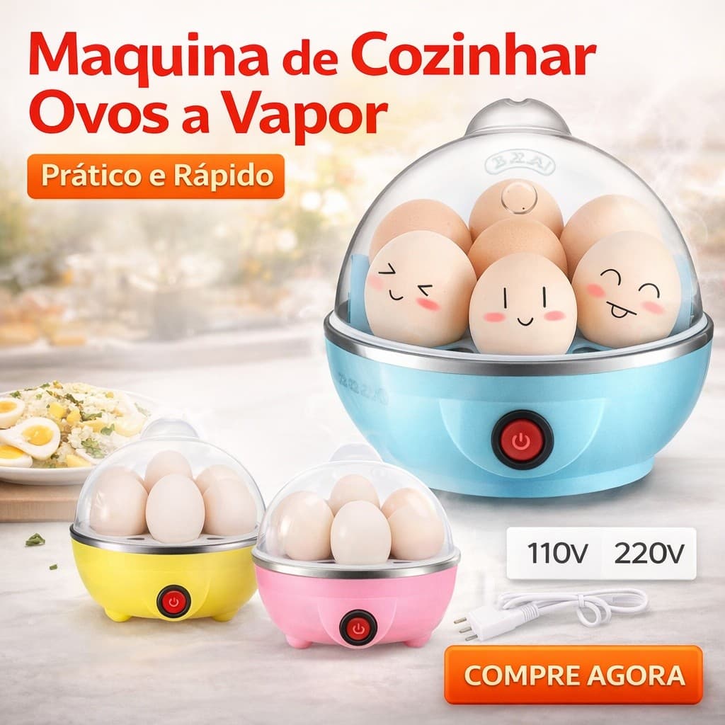 Maquina Eletrica Cozedor  De Ovos No Vapor Egg Cooker  110v e 220v  Envio Imediato!!!