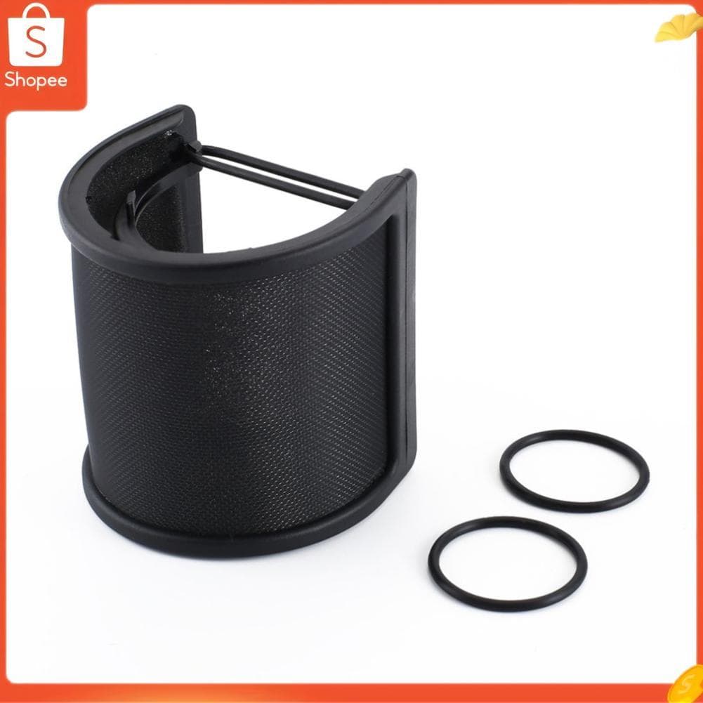 Microfone pop filtro profissional metal escudo blowout preventer net capacitor gravação à prova de vento anti ruído capa