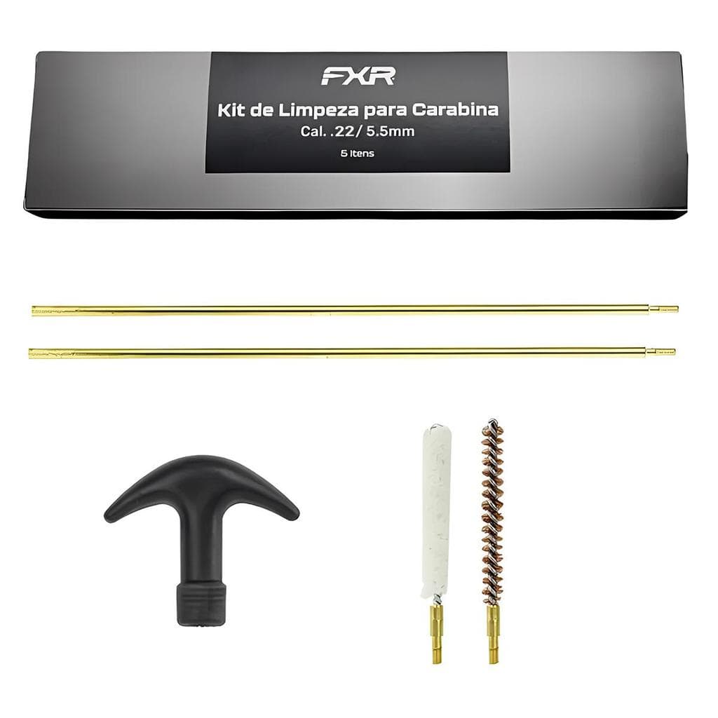 2X - Kit Manutenção Limpeza Carabina 5.5mm .22 Fxr 5 Itens