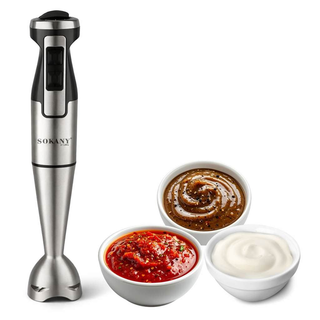 Mixer De Mão Inox 1000w Elétrico 2 Velocidades Profissional