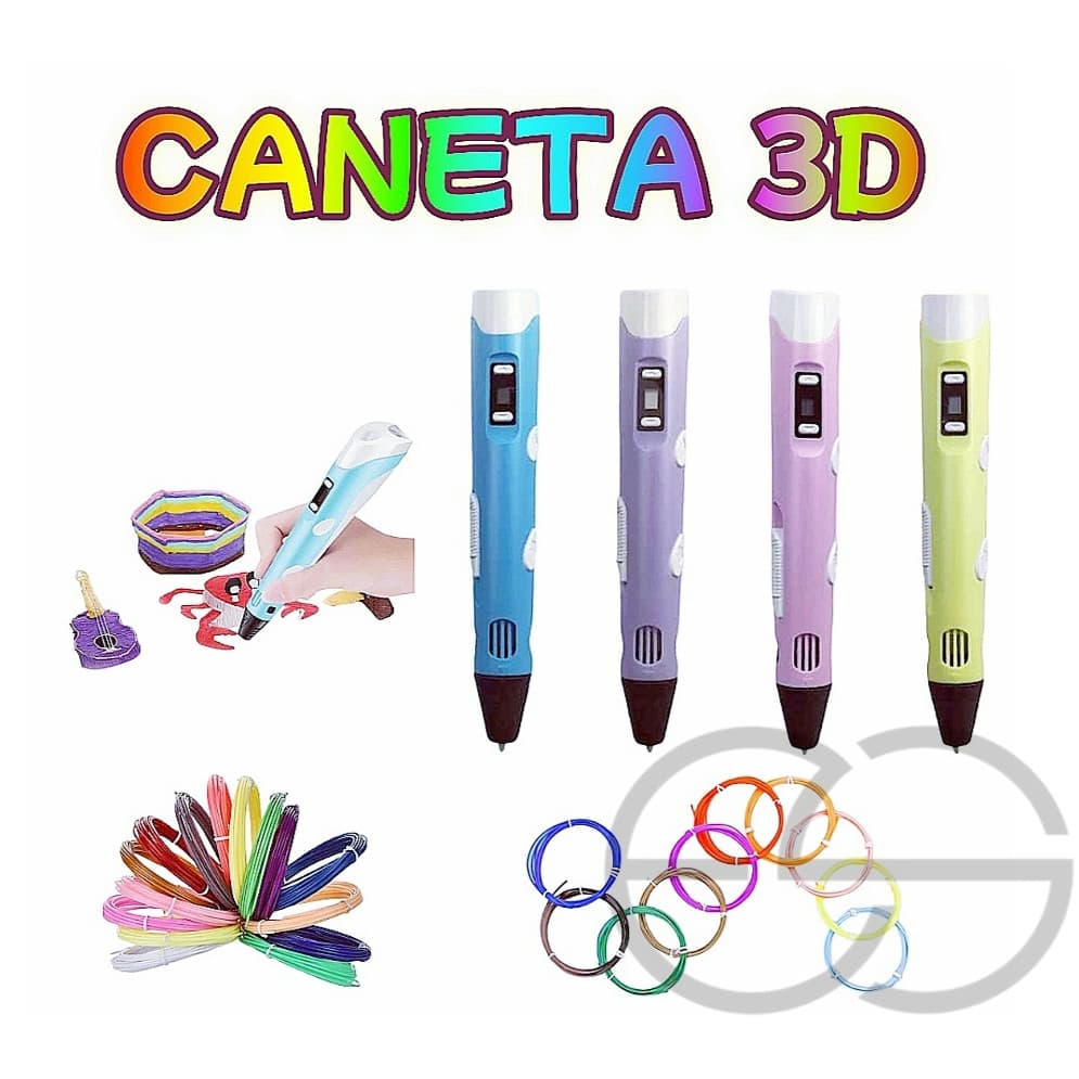 Caneta 3D Impressora Infantil Pintura Desenho 3D DIY Refil Filamento Plástico Seguro Para Crianças
