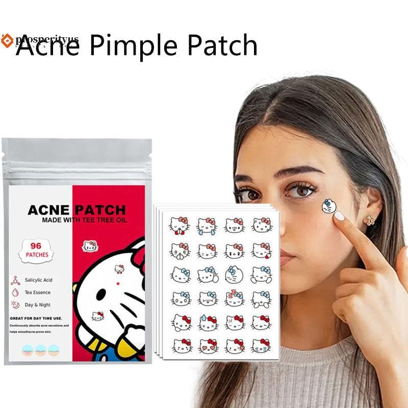 [PPTS] 96pcs Hello Kitty Cat Repair Acne Patch Cuidados Com A Pele Facial Desbotamento De Manchas Espinhas [BR]