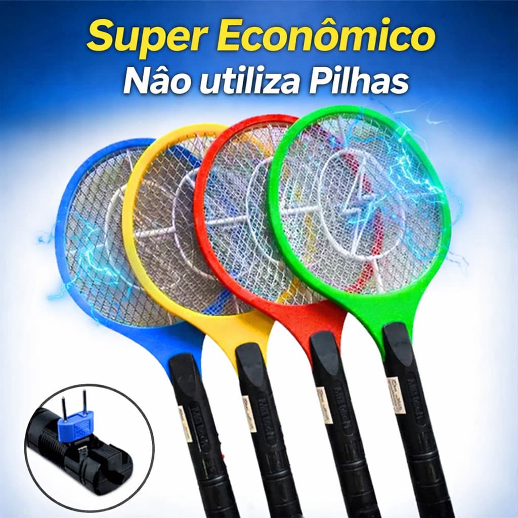 Raquete Elétrica para Mosquito Recarregável 110V 220V
