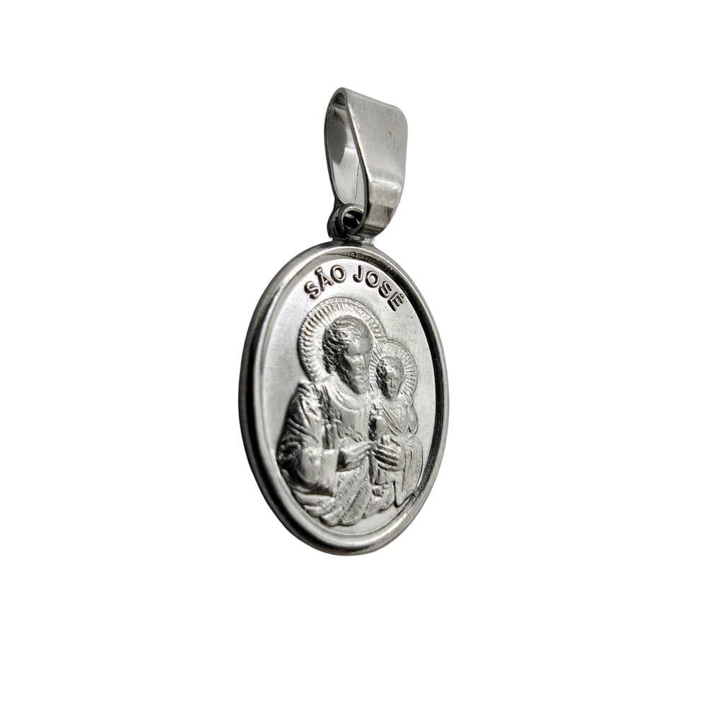 Medalha de São José 2cm Aço Inoxidável