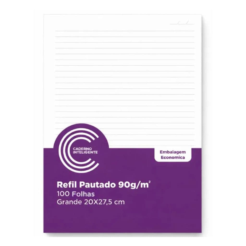 Refil Pautado 100 Folhas Grande 90g CIRG4079 CADERNO INTELIGENTE