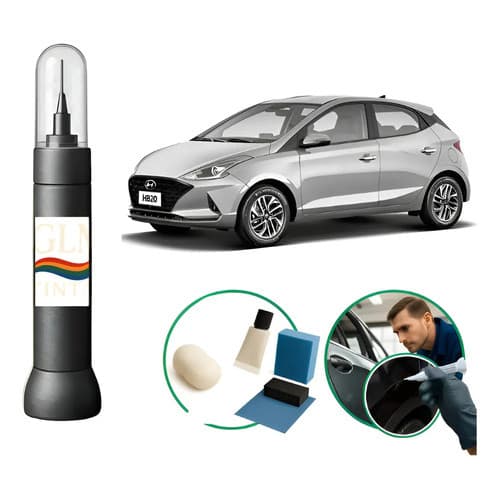 Caneta Pintura Remove Repara Riscos Prata Brisk Hyundai Prata Brisk