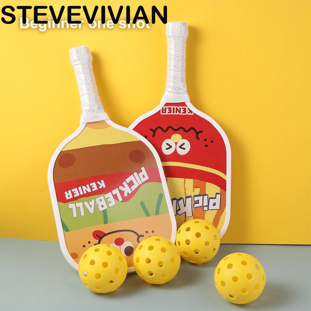 Conjunto De Pás De Pickleball STEVEVIVIAN , 2 Bola De Picles De Fibra De Vidro Antiderrapante Para Raquete